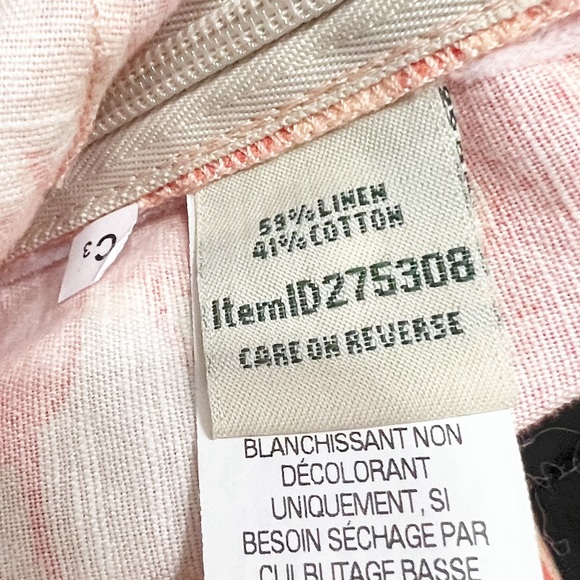 L.L. Bean Skirts Ll Bean Linen Aline Skirt Orange Floral Poshmark